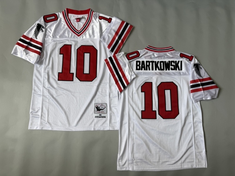 Men 2025 Atlanta Falcons #10 Bartkowskin white Throwback Limited NFL Jersey style 001